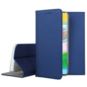 Кожен калъф тефтер и стойка Magnetic FLEXI Book Style за Samsung Galaxy A41 A415F син 